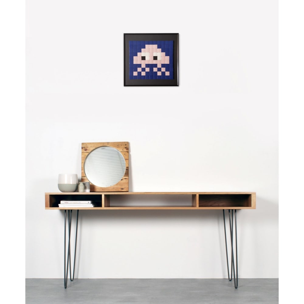 Cadre mosaïque en verre rose 30x30cm