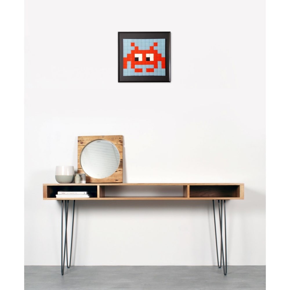 Cadre mosaïque en verre rouge 30x30cm