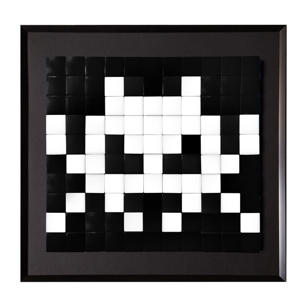 Cadre mosaïque en verre noir 30x30cm