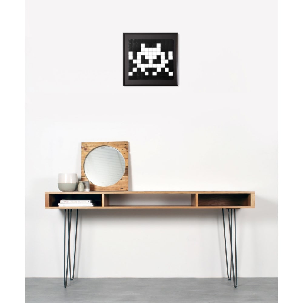 Cadre mosaïque en verre noir 30x30cm