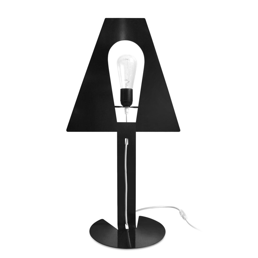 Lampe à poser en métal fil blanc