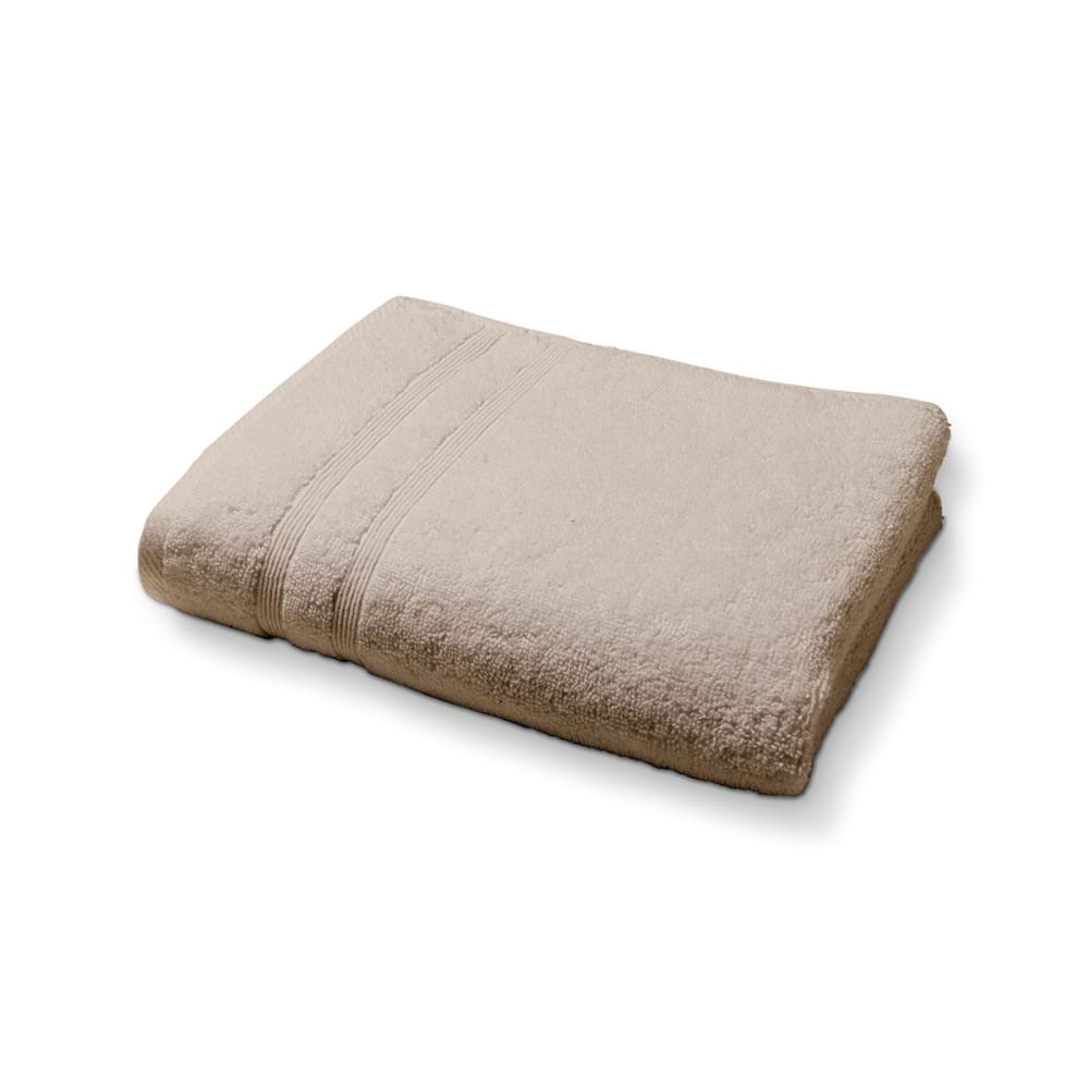 Serviette de bain coton uni  50x90 cm beige
