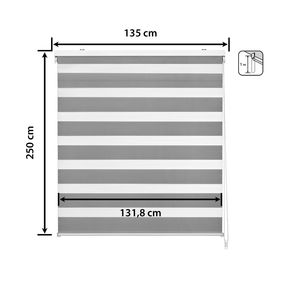 Store enrouleur gris 135 x 250 cm - Maisons du Monde