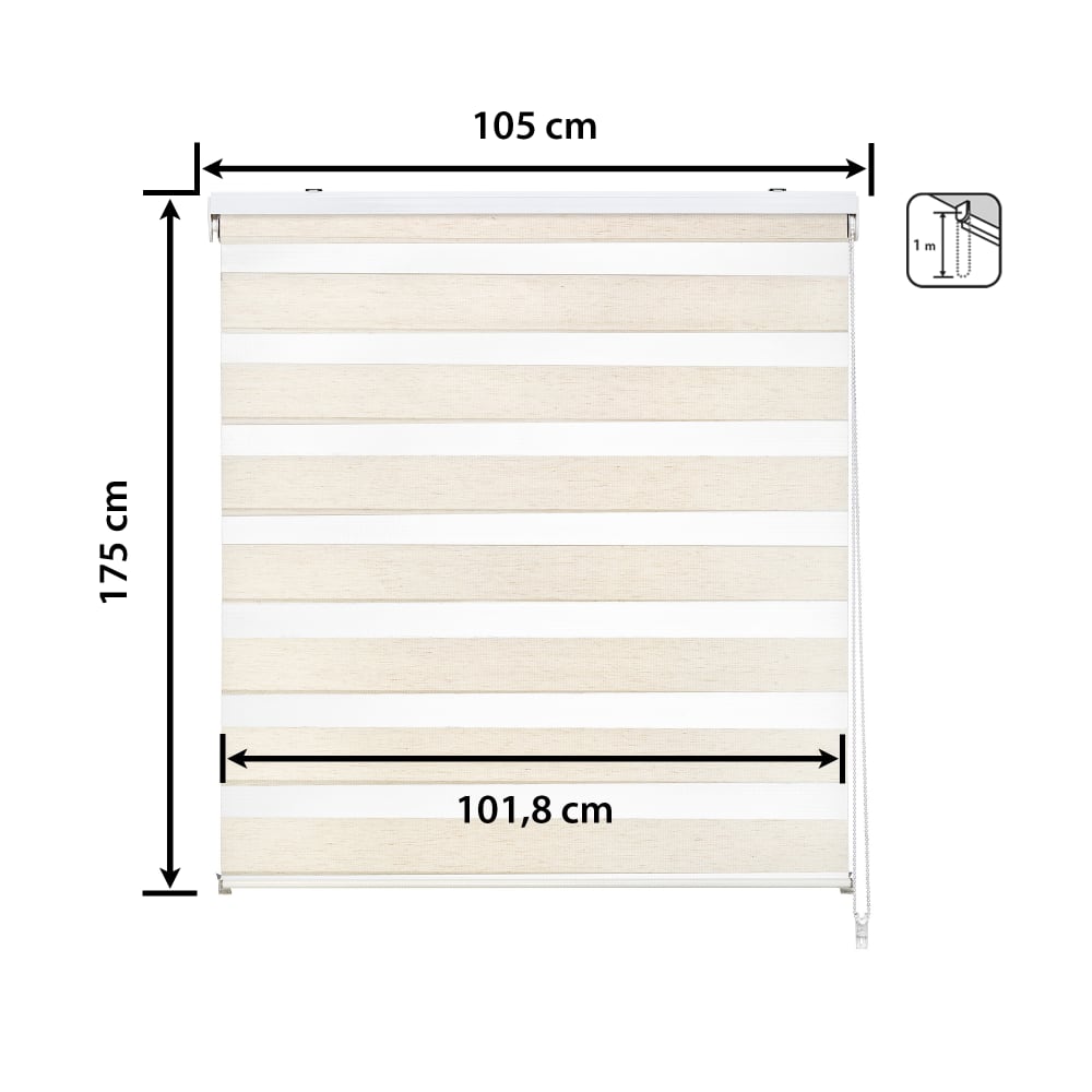Store enrouleur lin 105 x 175 cm - Maisons du Monde