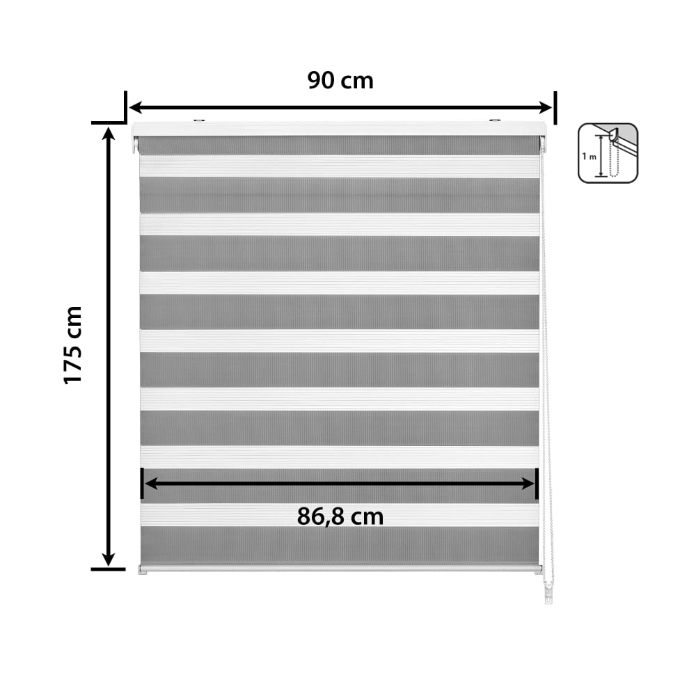 Store enrouleur gris 90 x 175 cm - Maisons du Monde
