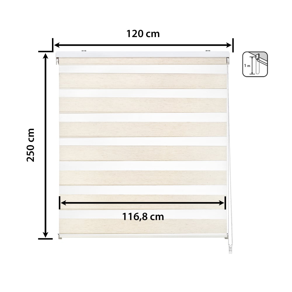 Store enrouleur lin 120 x 250 cm - Maisons du Monde