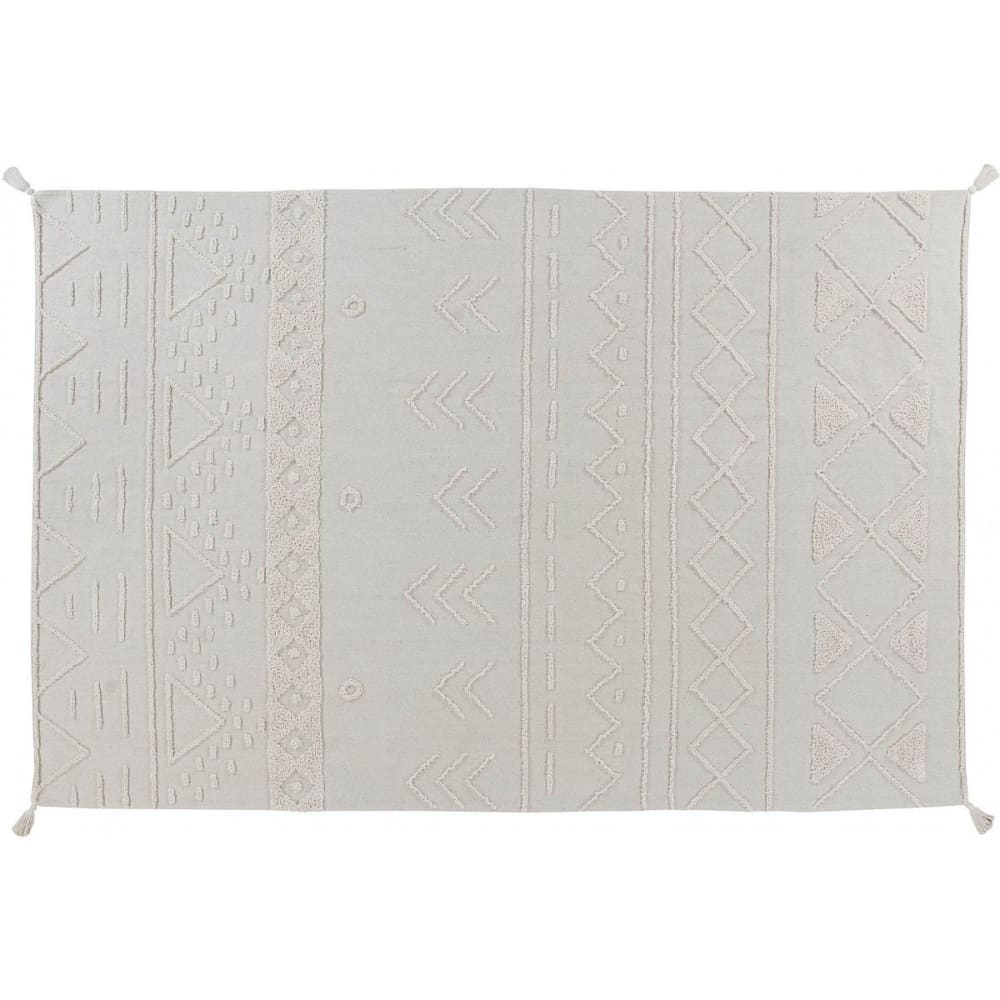 Tappeto lavabile in cotone bianco 140x200 - Modello Contemporaneo - Cotone