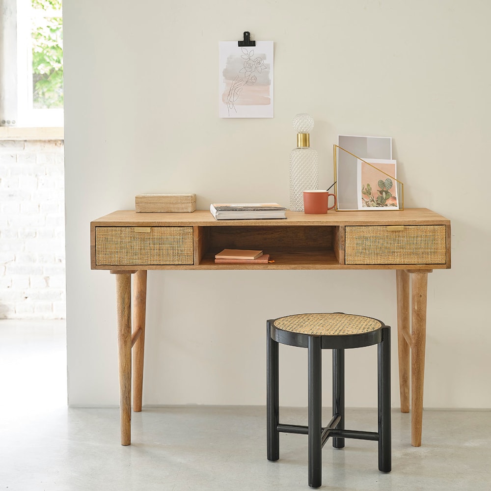 BERAH GETAH Schreibtisch style modern Beige Holz