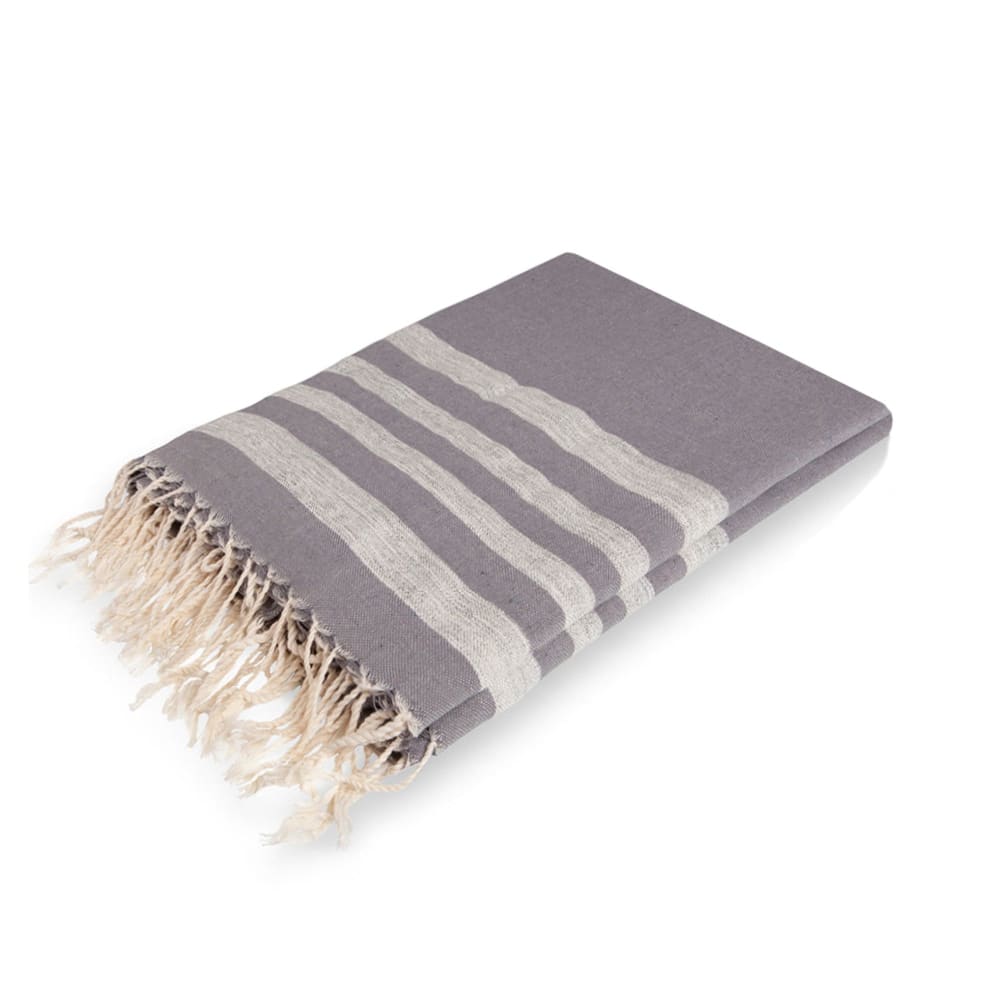 Nappe coton 170x170 gris moyen & argent — vue 3