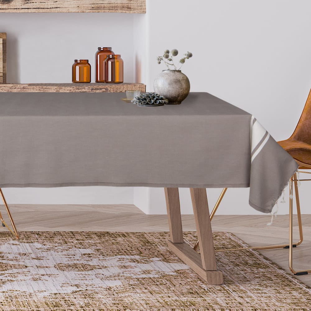 Nappe coton 150x250 taupe clair Nappe coton 150x250 taupe clair