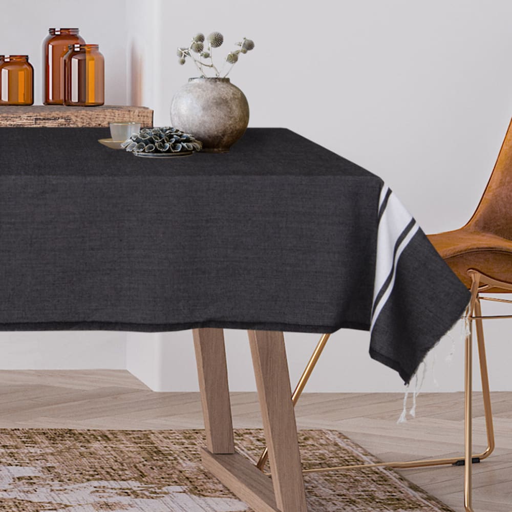 Nappe coton 170x170 noir