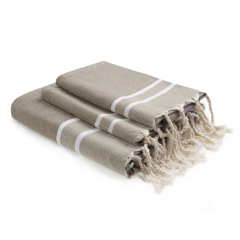 Fouta set bagno (1+2) cotone 100x200 cm - Modello Country - Öko-Tex Zertifikat - Cotone