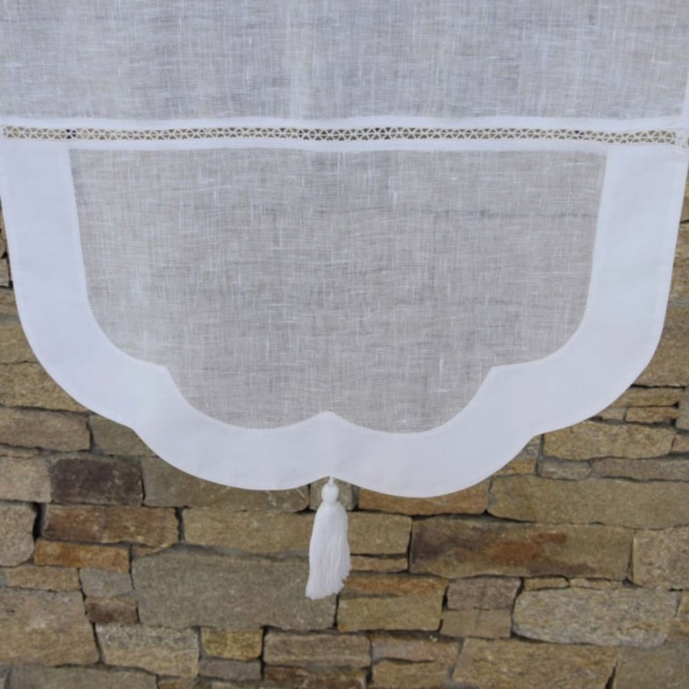 Brise bise avec festons et pompons 45X120 CM — vue 3