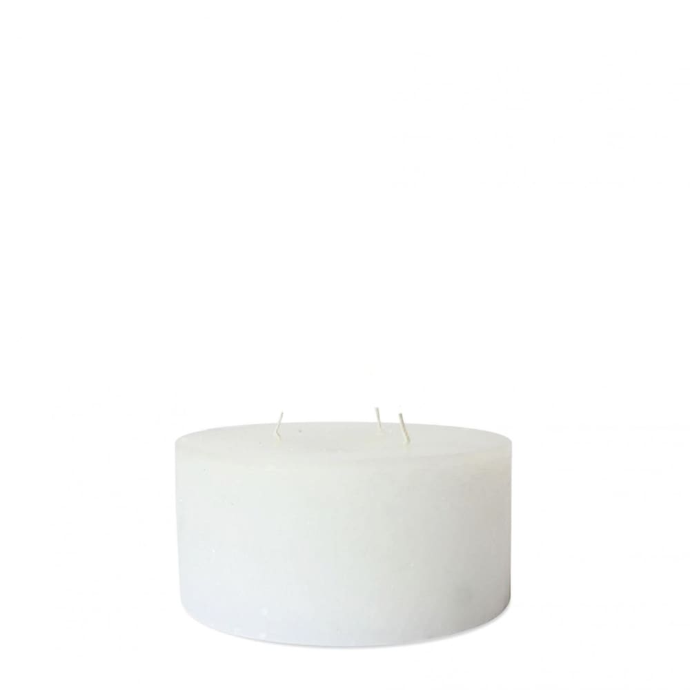 DEKOCANDLE Bougie d'intérieur blanche 3 mèches D15x7cm - Cire