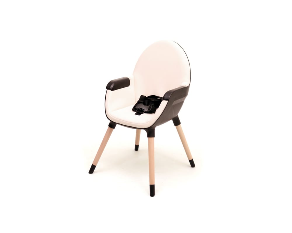 Chaise haute bébé évolutive Noir et Sable 2 hauteurs (AT4) - Image 2