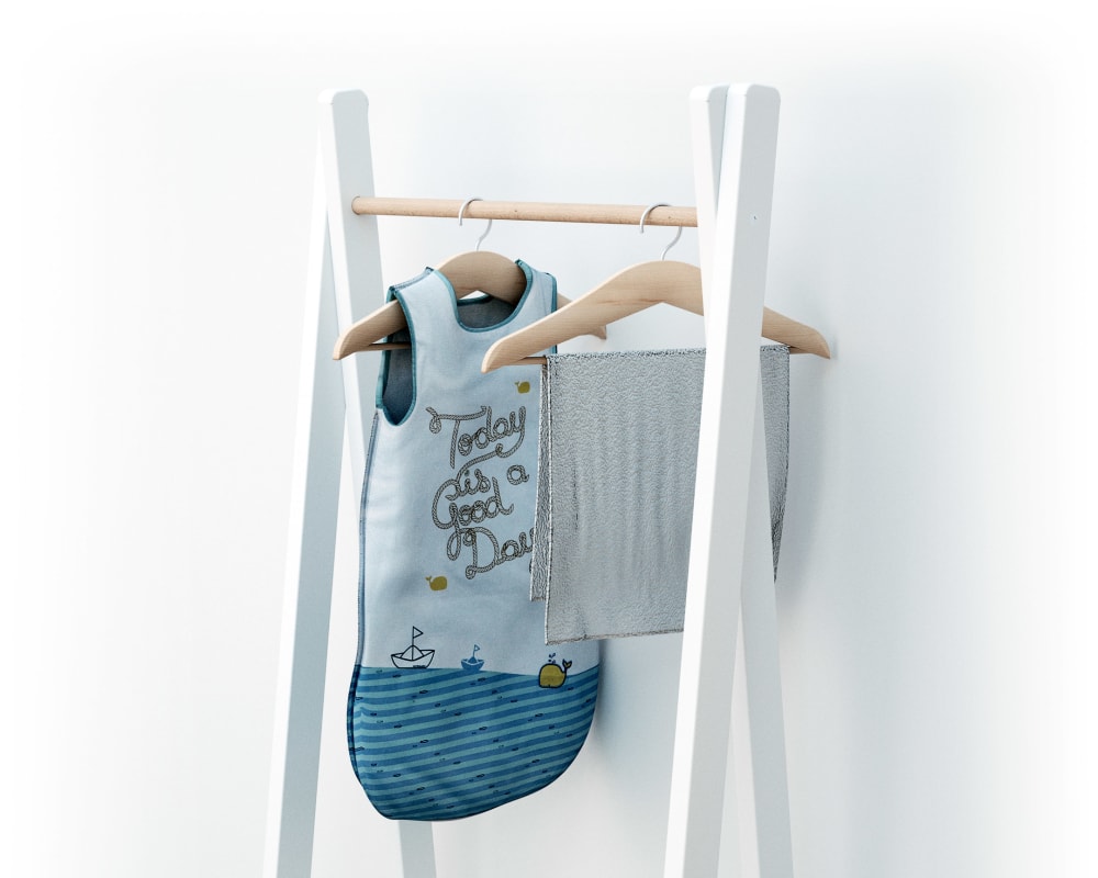 Perchero infantil madera blanco y haya 50 x 30 x 130 cm - Maisons du Monde