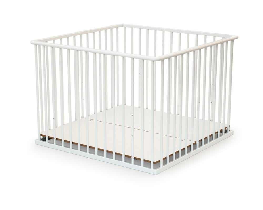 Parc bébé en bois blanc - 100