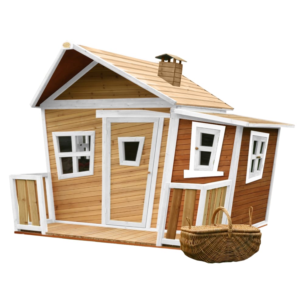 Axi Spielhaus aus FSC Holz mit Fenstern & Veranda, braun/weiß style modern Holz Kinder