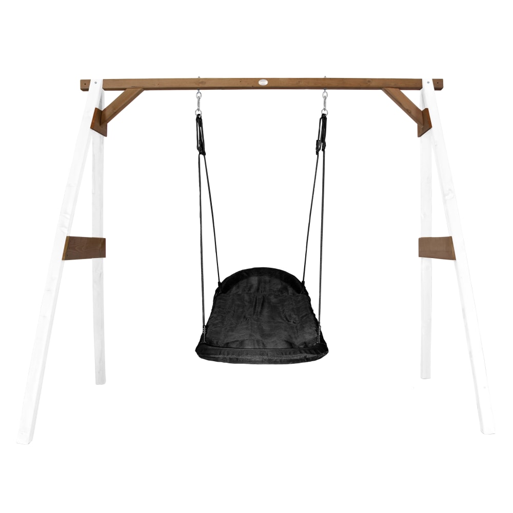 Axi Schaukel aus FSC Holz - Nestschaukel mit Gestell, weiß/braun style modern - Holz