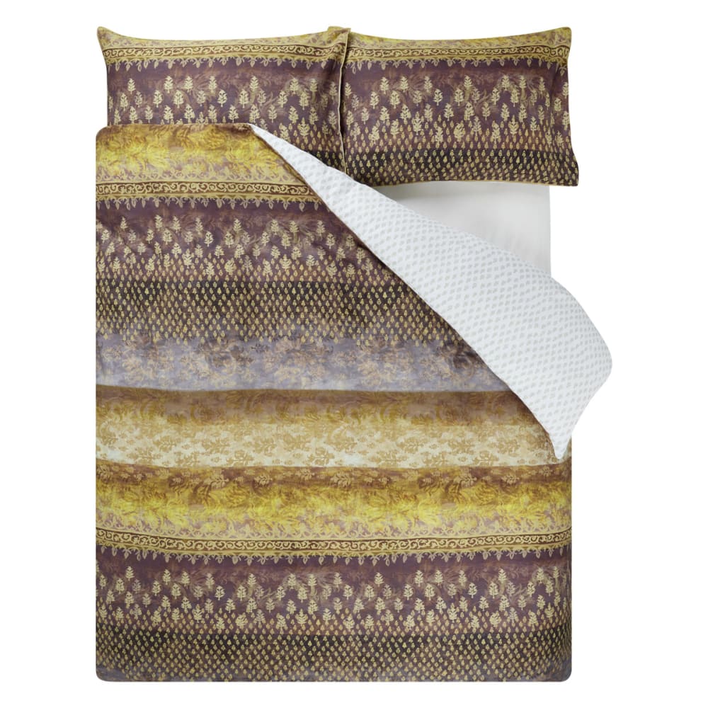 Housse de couette imprimée en satin de coton beige 140x200 — vue 3