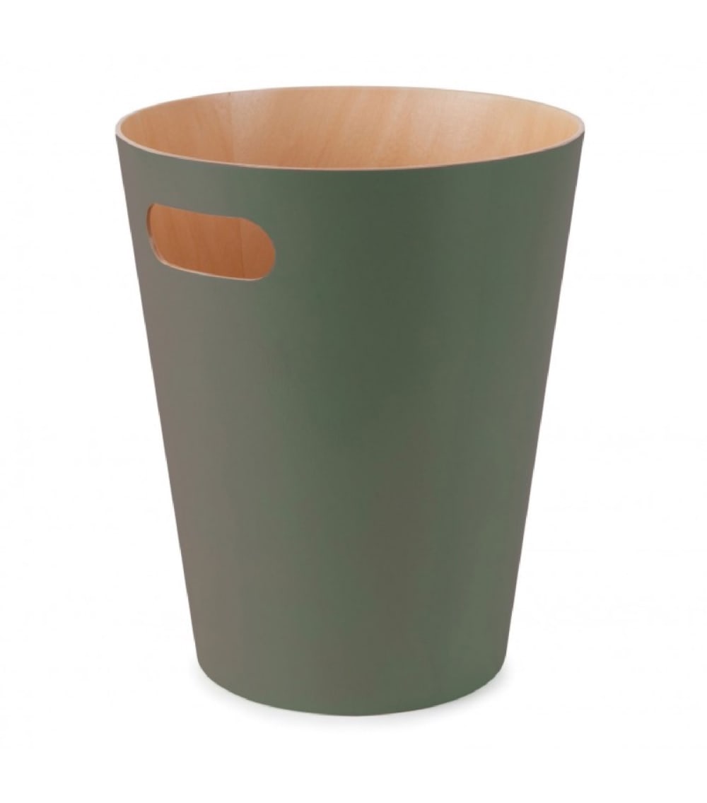 Umbra Corbeille bois 7.5L vert style contemporain