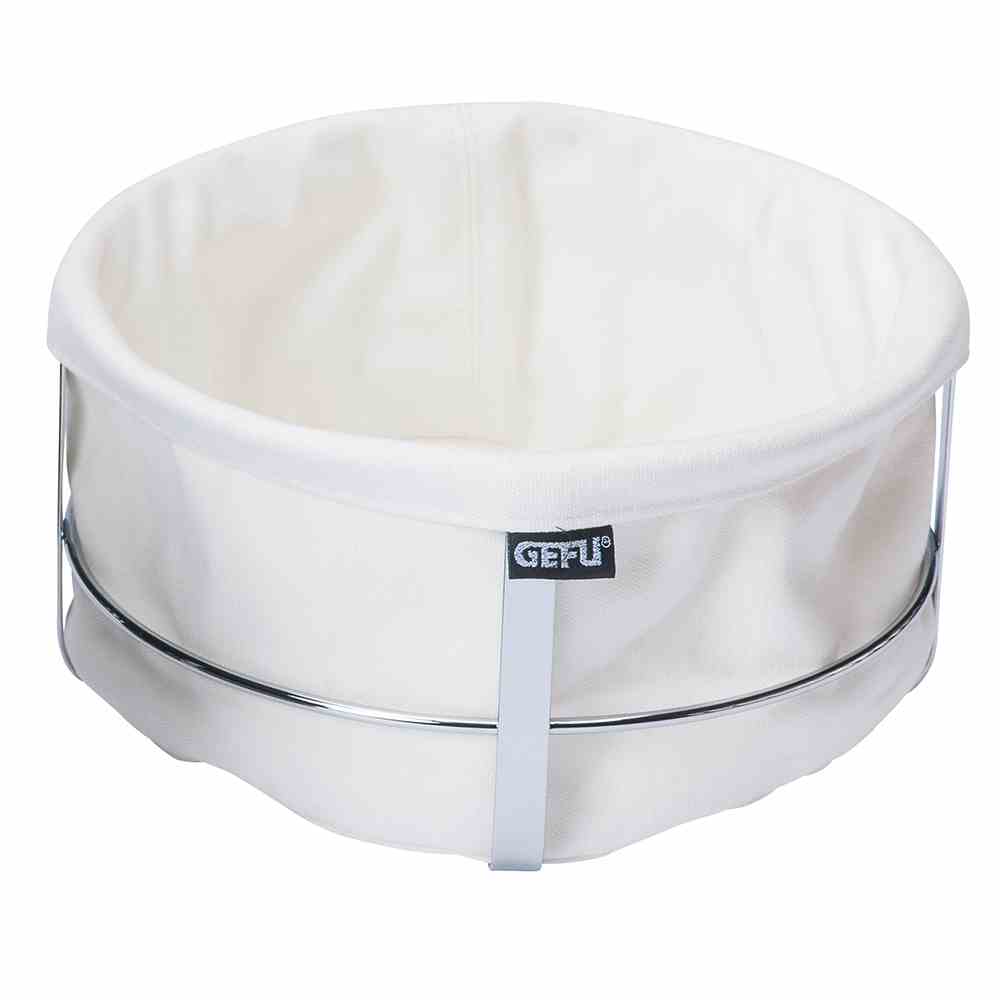 Corbeille à pain ronde en acier inoxydable argent Corbeille à pain ronde en acier inoxydable argent