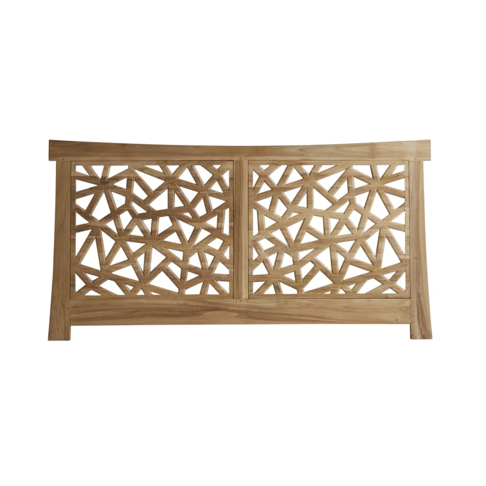 Tikamoon Kopfteil Bett aus massivem Teakholz 210 cm style exotic Beige