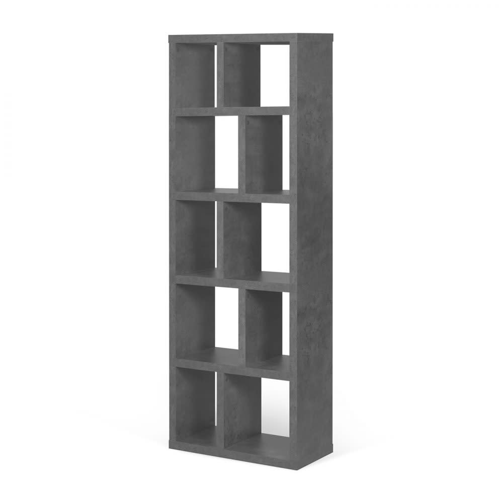 Bibliothèque effet bois béton