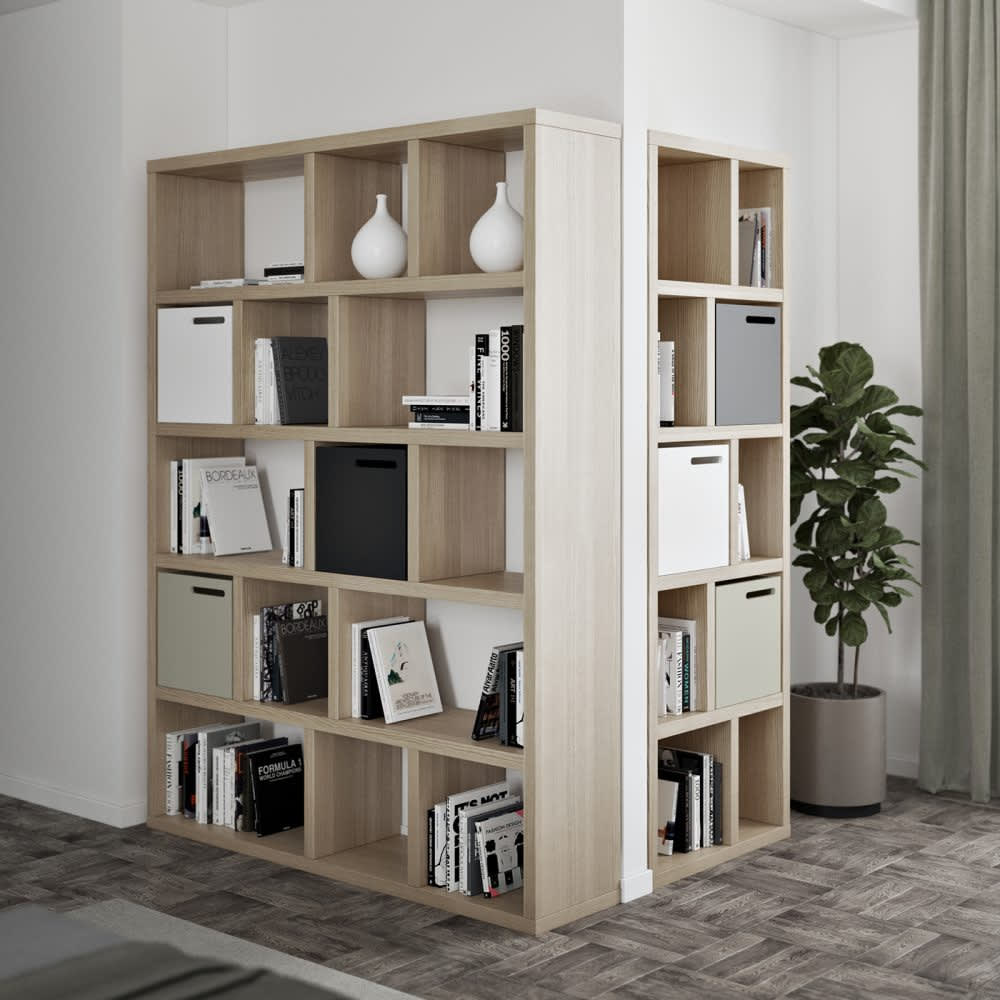 Bibliothèque chêne naturel H198 - Maisons du Monde