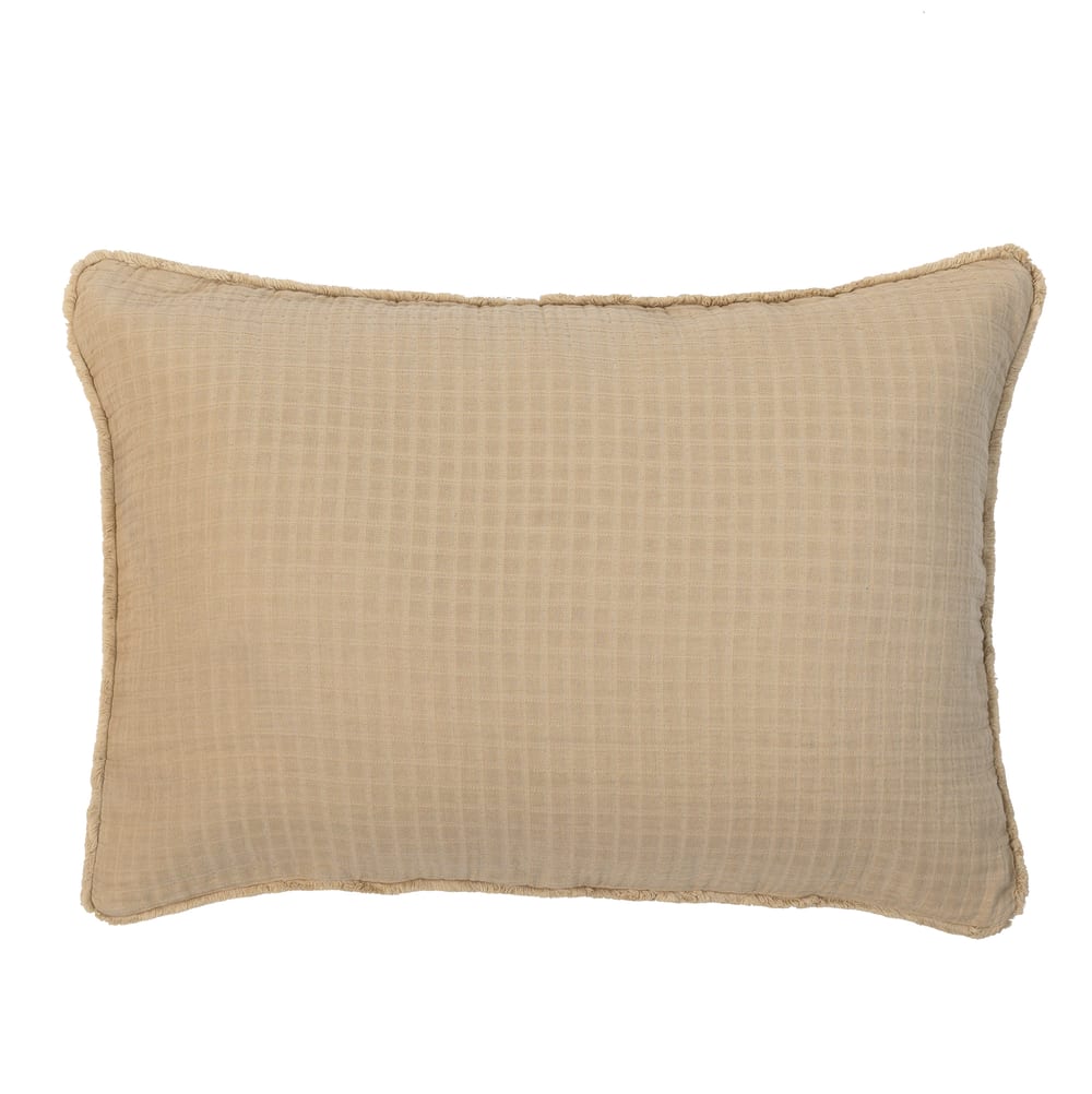 Federa in garza di cotone Beige 50X70 CM - Modello Classico chic - Maisons du Monde