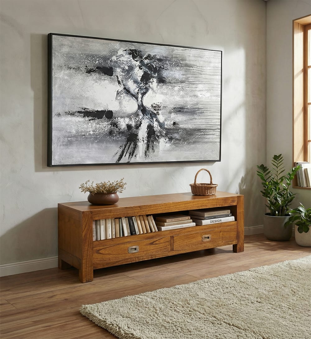 Meuble TV en bois marron L 130 cm