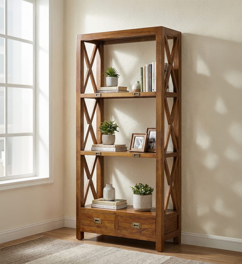 Wandregal aus Holz, H 165 cm, braun - Maisons Du Monde