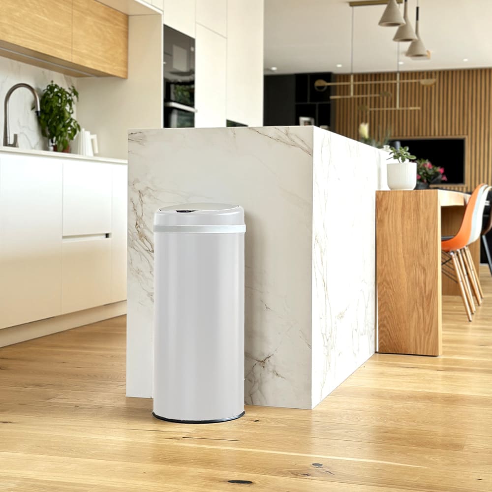 Kitchen Move Automatischer Küchenmülleimer Weiss 42l style modern Weiß Stahl