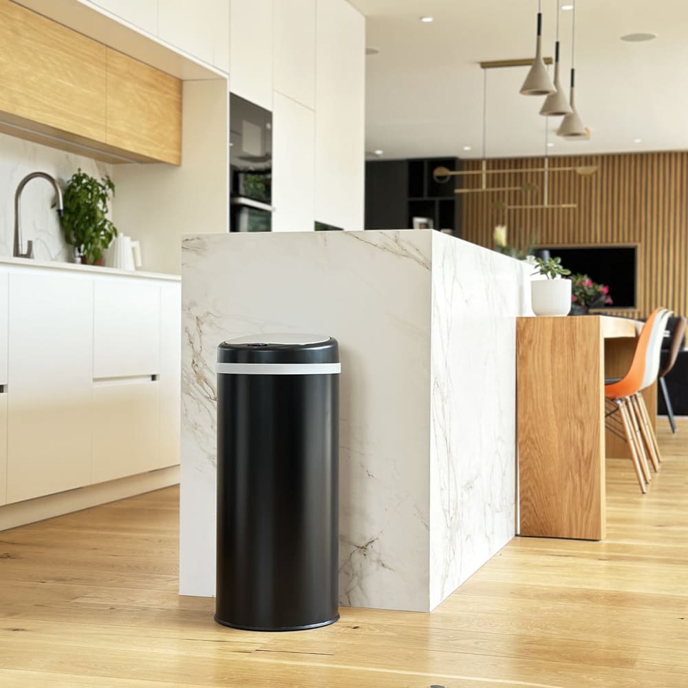 Kitchen Move Automatischer Küchenmülleimer Schwarz 42l style modern Schwarz Stahl
