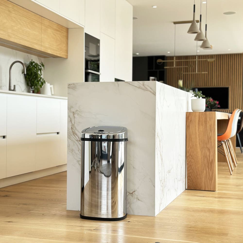Kitchen Move Automatischer Küchenmülleimer Silber 42l style modern Silber Stahl