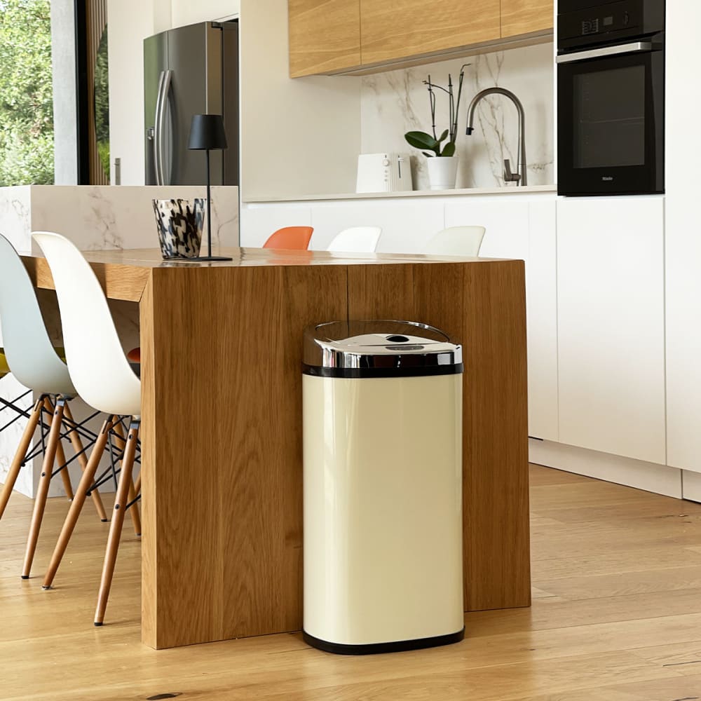 Kitchen Move Automatischer Küchenmülleimer Beige 42l style modern Beige Stahl