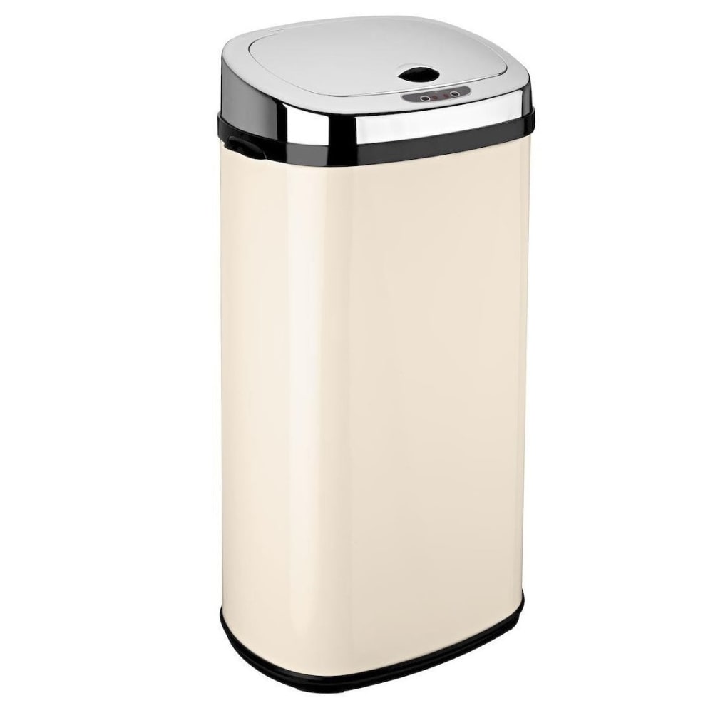 Poubelle de cuisine automatique acier inoxydable beige 42l - Maisons du Monde