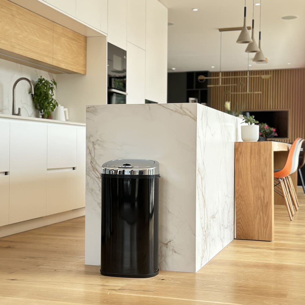 Kitchen Move Automatischer Küchenmülleimer Schwarz 42l style modern Schwarz Stahl