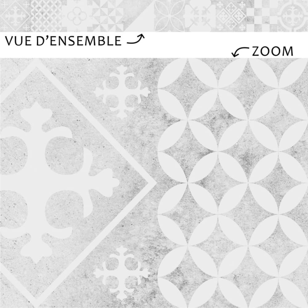 Plinthes PVC adhésives lot de 10 - 100x8 cm - Gris - Ciment Style