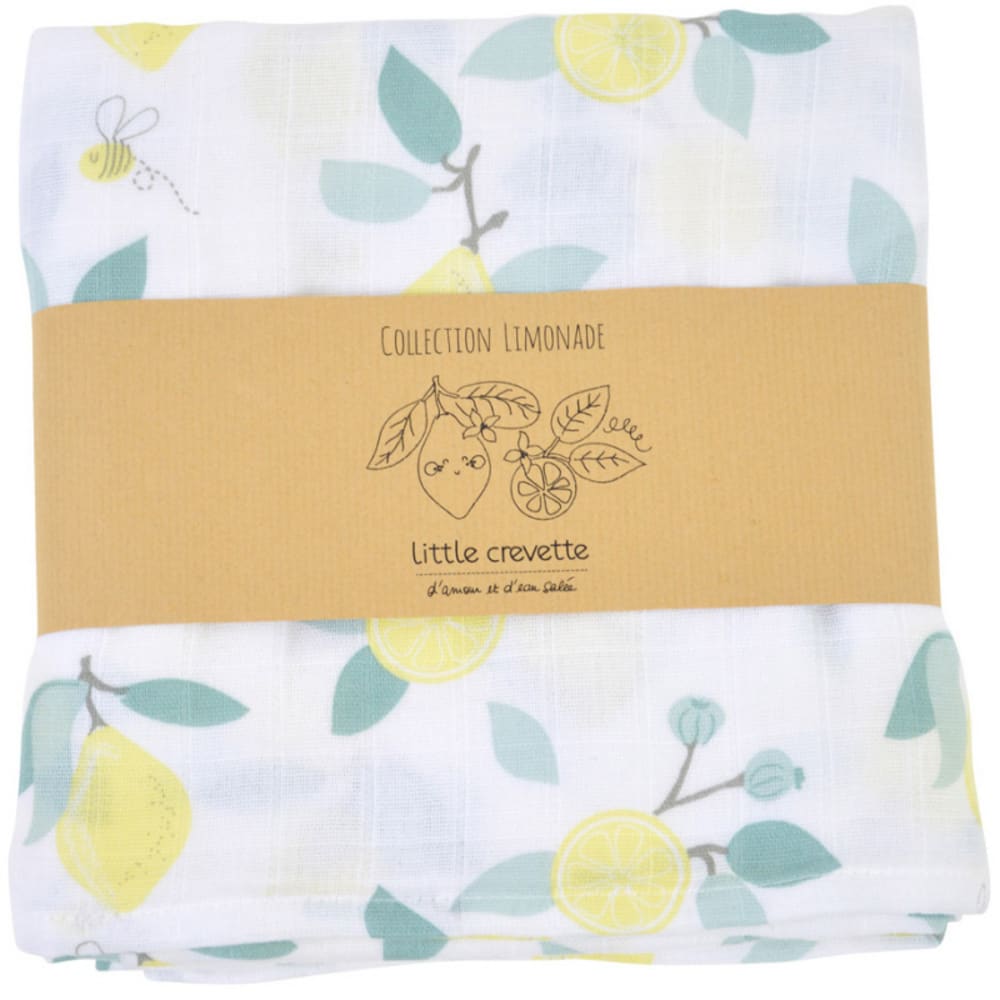 Maxi lange en coton bio Limonade (120 x 120 cm) (Little Crevette) - Image 1