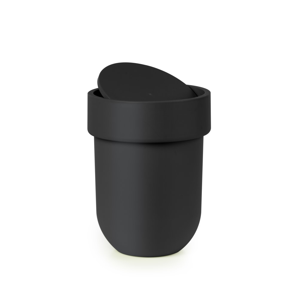 Umbra Poubelle de salle de bain avec couvercle, plastique 5.9L noir style contemporain - Pvc - Poly Chlorure De Vinyle