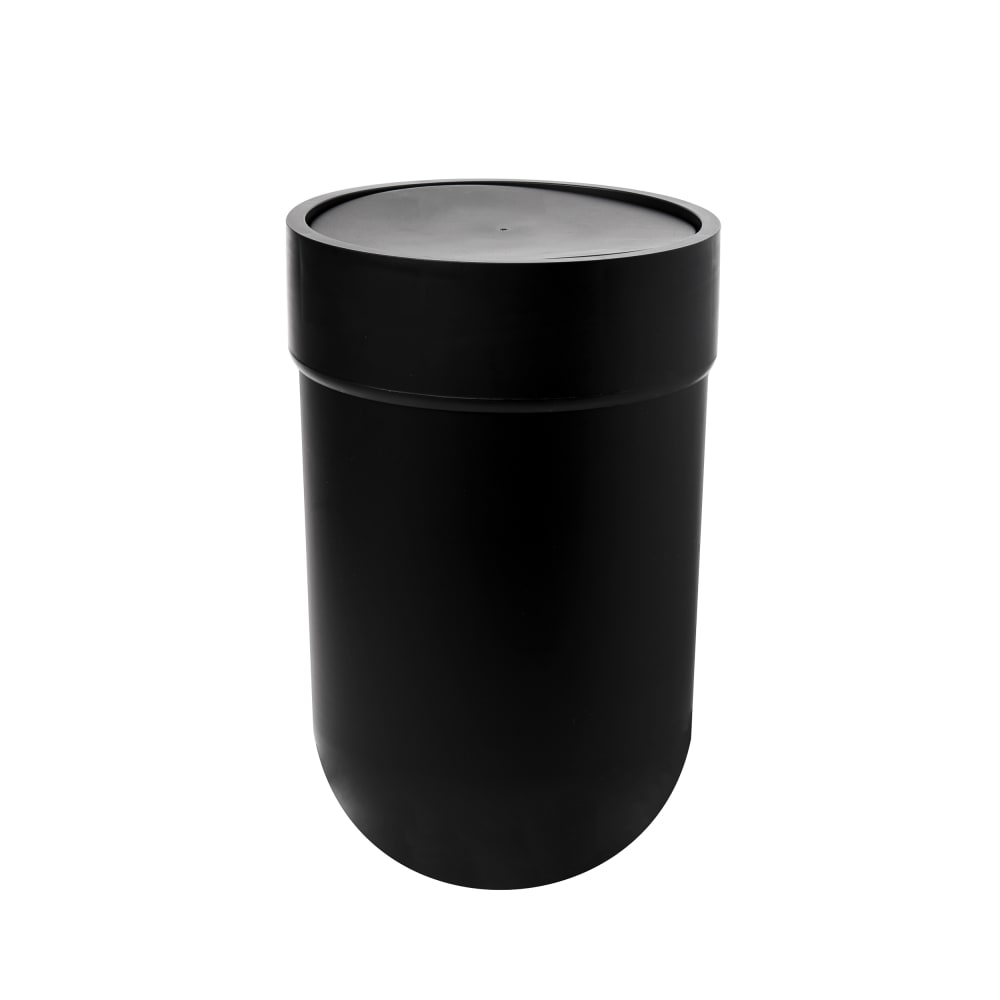 Poubelle de salle de bain avec couvercle, plastique 5.9L noir - Maisons du Monde