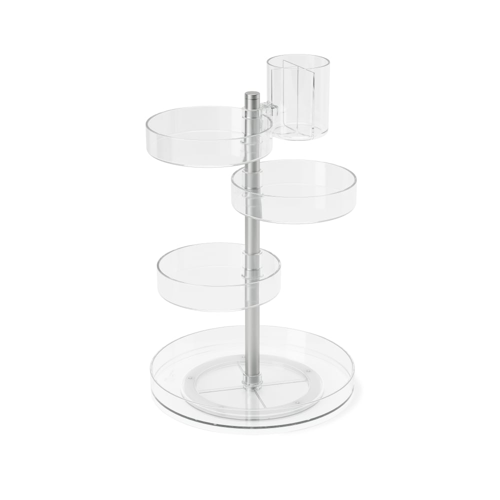 Organiseur de salle de bain 5 plateaux rotatifs Pirouette H34cm Organiseur de salle de bain 5 plateaux rotatifs Pirouette H34cm