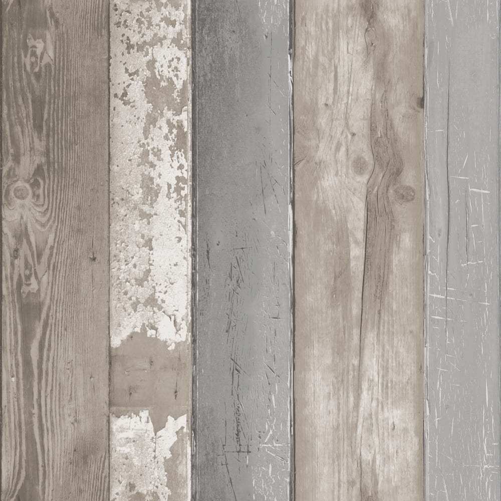 Papier peint intissé bois naturel planches marron 1005x52cm — vue 3