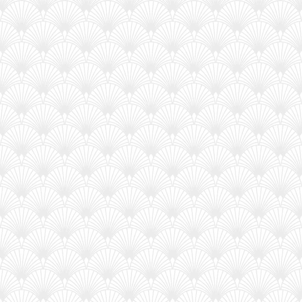 Papier peint intissé Gatsby art déco écailles blanc or 1005x52cm — vue 3
