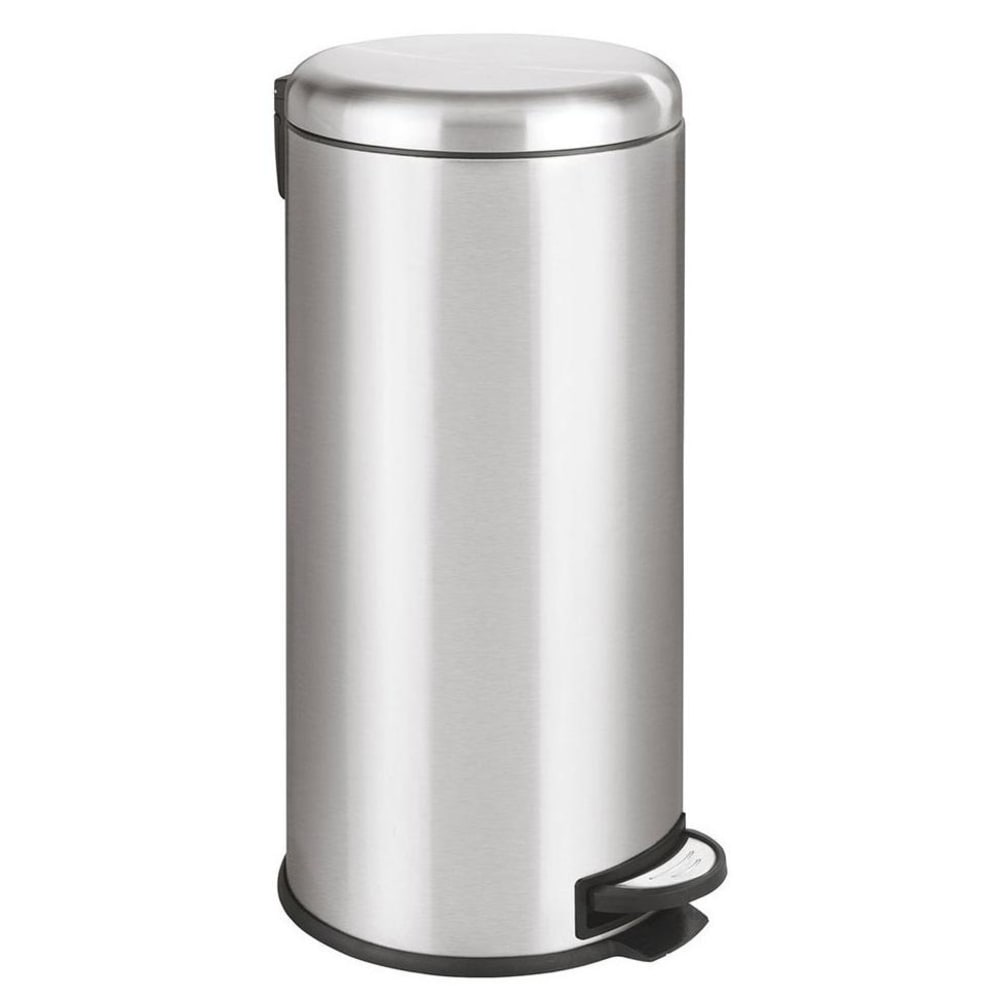 Poubelle de cuisine à pédale acier inoxydable argent 30l Poubelle de cuisine à pédale acier inoxydable argent 30l