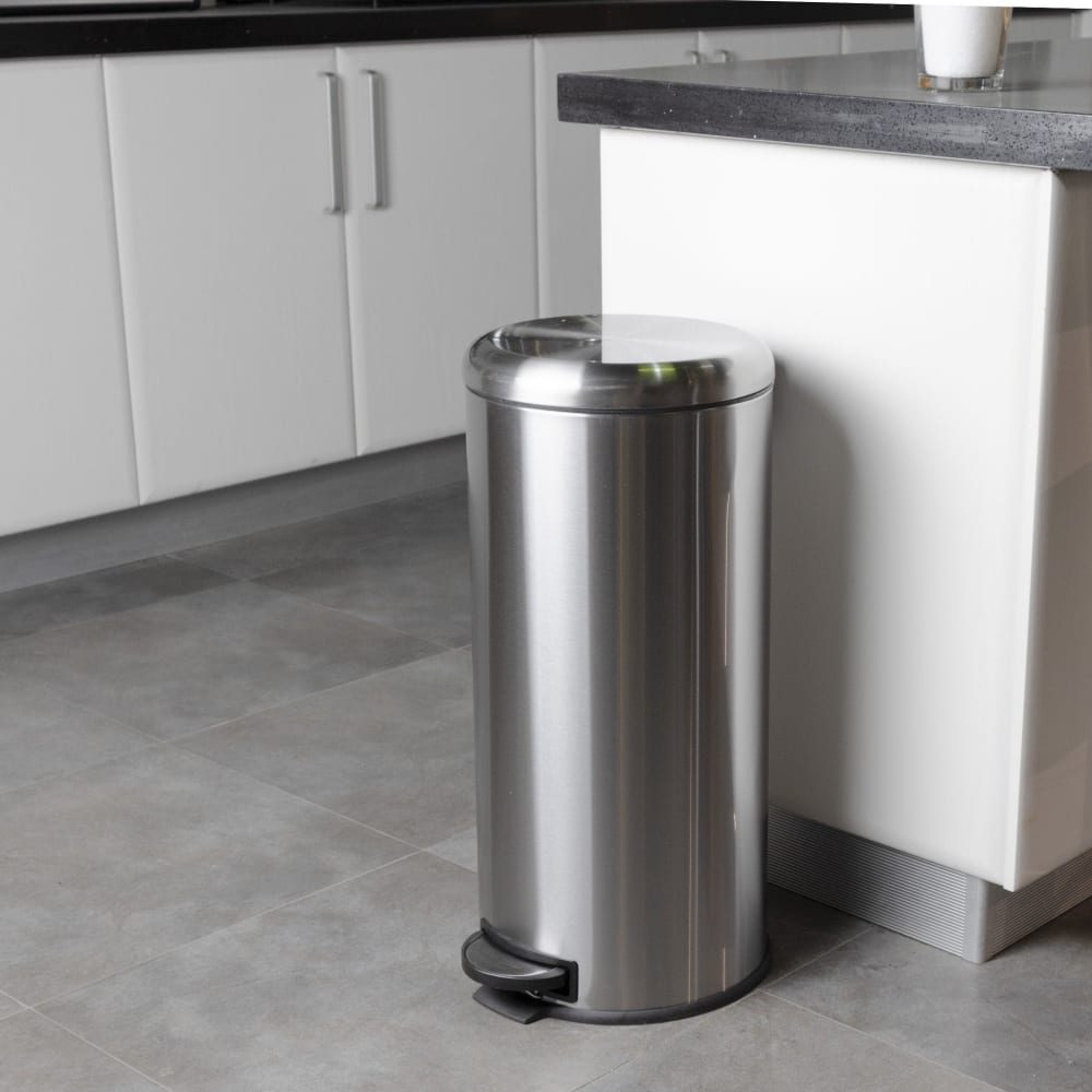 Küchenmülleimer mit Pedal Silber 30l - Maisons Du Monde
