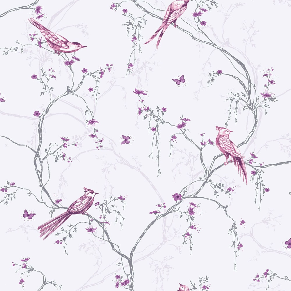 Papier peint intissé chant du rossignol violet 1005x52cm — vue 3
