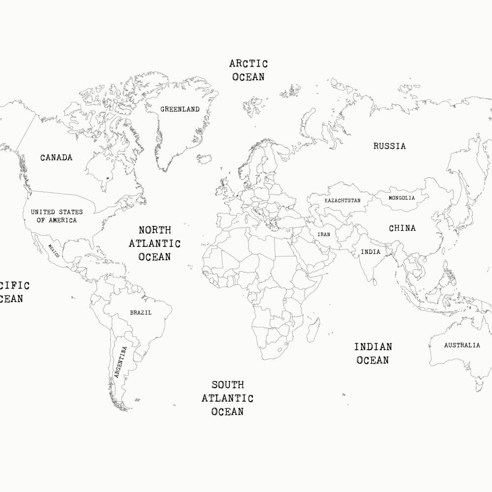 Vliestapete Welt Fototapet 400x280cm - Maisons Du Monde