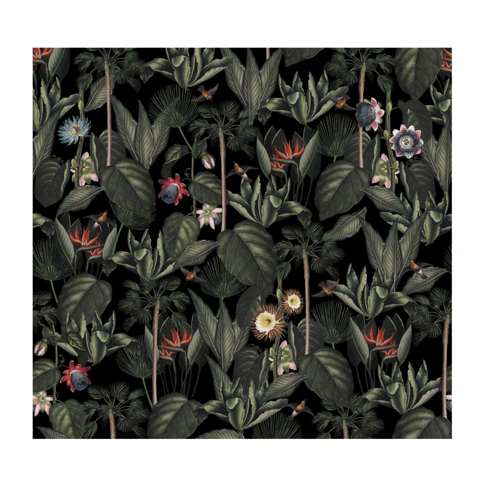 Papier peint panoramique intissé jungle Yara multicolore 300x280cm